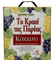 ΤΟ ΚΡΑΣΙ ΤΗΣ ΠΑΡΕΑΣ - ΟΙΝΟΣ ΕΡΥΘΡΟΣ 5 LT